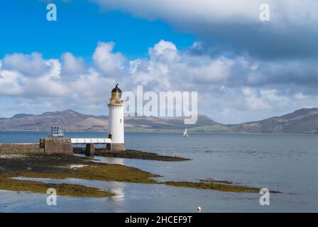 Rubha Nan Gall Leuchtturm nördlich von Tobermory auf der Isle of Mull Stockfoto