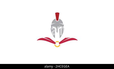 Creative Spartan Helm Logo Design Vektor Symbol Illustration Stock Vektor