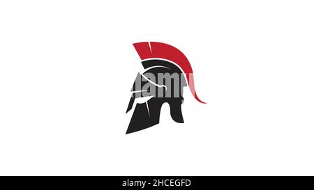 Creative Spartan Helm Logo Design Vektor Symbol Illustration Stock Vektor