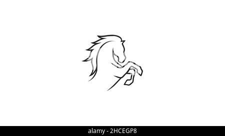 Pferd Abstract Lines Logo Vector Icon Designsymbol Stock Vektor