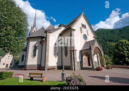 Kirche von St. Vigil in Moena, Fassatal, Trient, Trentino-Südtirol, Italien Stockfoto