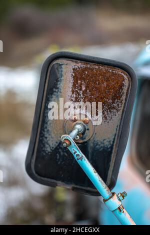 Detailbild eines alten Bauernwagens Stockfoto