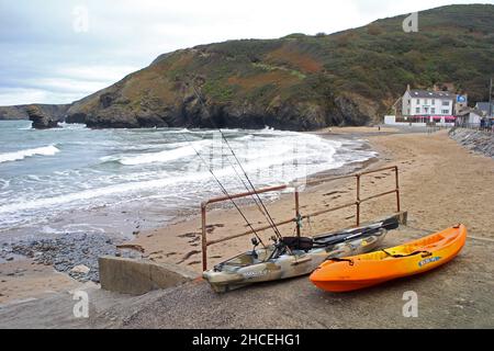 Llangrannog Strand, Ceredigion, Wales Stockfoto