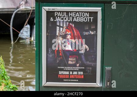 Plakatwand Paul Heaton & Jacqui Abbott In Amsterdam, Niederlande 6-7-2019 Stockfoto