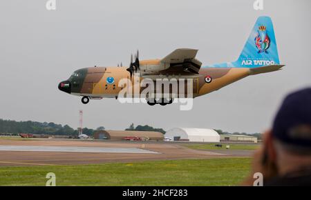 Royal Jordanian Air Force C-130H Hercules Ankunft bei der Royal International Air Tattoo 2019 Stockfoto
