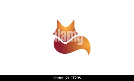 Kreatives abstraktes Fox-Logo-Vektorsymbol Stock Vektor