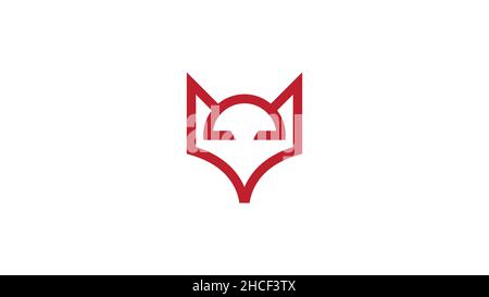 Kreatives abstraktes Fox Head Logo Vektorsymbol Stock Vektor