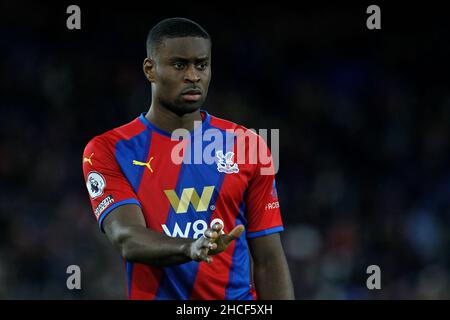 London, Großbritannien. 28th Dez, 2021. Während des Premier League-Spiels zwischen Crystal Palace und Norwich City im Selhurst Park, London, England am 28. Dezember 2021. Foto von Carlton Myrie. Nur zur redaktionellen Verwendung, Lizenz für kommerzielle Nutzung erforderlich. Keine Verwendung bei Wetten, Spielen oder Veröffentlichungen einzelner Clubs/Vereine/Spieler. Kredit: UK Sports Pics Ltd/Alamy Live Nachrichten Stockfoto