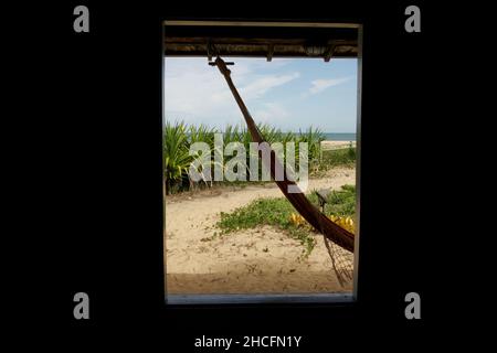 porto seguro, bahia, brasilien - 25. februar 2011: Blick auf das Dorf Caraiva, Gemeinde Porto Seguro, südlich von Bahia. Stockfoto