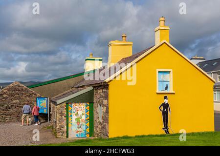 Wandbild von Charlie Chaplin, Waterville Town, County Kerry, Irland Stockfoto