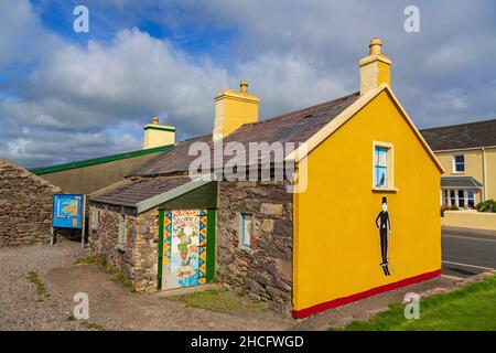 Wandbild von Charlie Chaplin, Waterville Town, County Kerry, Irland Stockfoto