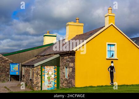 Wandbild von Charlie Chaplin, Waterville Town, County Kerry, Irland Stockfoto