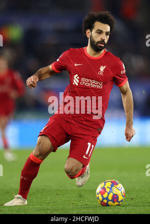 Leicester, England, 28th. Dezember 2021. Mohamed Salah von Liverpool während des Spiels der Premier League im King Power Stadium, Leicester. Bildnachweis sollte lauten: Darren Staples / Sportimage Credit: Sportimage/Alamy Live News Stockfoto