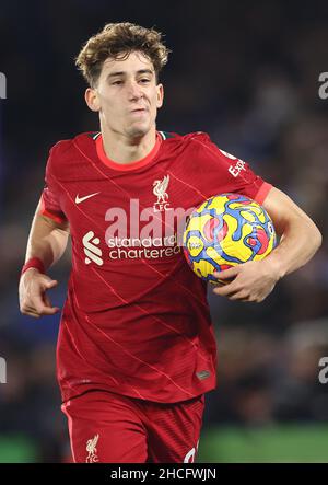 Leicester, England, 28th. Dezember 2021. Kostas Tsimikas aus Liverpool während des Spiels der Premier League im King Power Stadium, Leicester. Bildnachweis sollte lauten: Darren Staples / Sportimage Credit: Sportimage/Alamy Live News Stockfoto