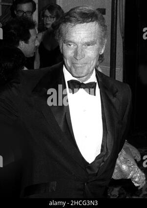 Charlton Heston 1985 Foto von John Barrett/PHOTOlink / MediaPunch Stockfoto