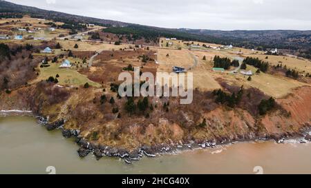 Ballant Cove, Nova Scotia, Kanada, Dezember 25 2021. Ballant Aerial. Luke Durda/Alamy Stockfoto