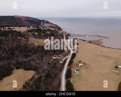 Ballant Cove, Nova Scotia, Kanada, Dezember 25 2021. Ballant Aerial. Luke Durda/Alamy Stockfoto