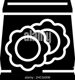 Nippel Schutz Solarium Glyphe Symbol Vektor Illustration Stock Vektor