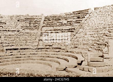 Das kleine Theater, Pompeji, Italien, viktorianische Zeit Stockfoto