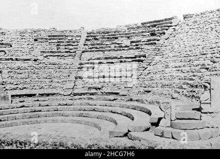 Das kleine Theater, Pompeji, Italien, viktorianische Zeit Stockfoto