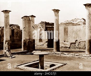 Haus von Alconius, Pompeji, Italien, viktorianische Zeit Stockfoto