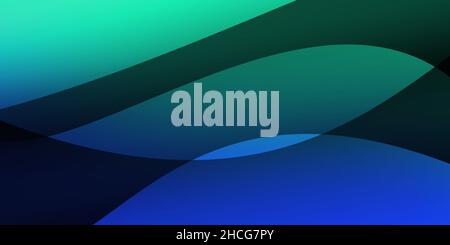 Cyan und Blau abstrakte Formen Hintergrund in elegantem Design. Verlauf formt Hintergrundbilder Stockfoto