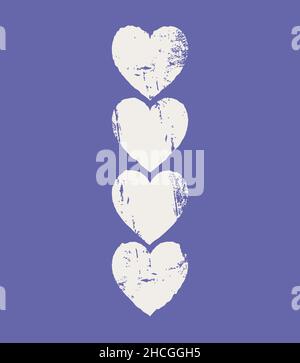 Tag der Liebe. Eine Postkarte mit Herz im Boho-Stil. Stock Vektor
