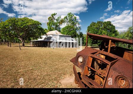 Historisches Old Laura Homestead in Cape York. Stockfoto