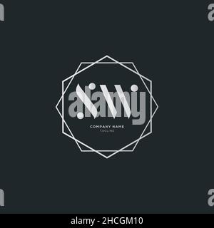 Einzigartiges modernes SW-Buchstabe Business Logo Design Alphabet Symbol Vektor-Symbol. Kreative, elegante Briefvorlage für SW-Logo. Stock Vektor