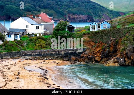 Typische Landschaft und Küste in Hope Cove ein kleines touristisches Dorf in Devon Stockfoto
