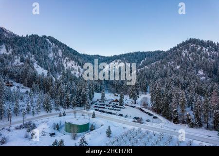 Skipiste in Leavenworth, Washington Stockfoto