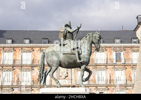 Statue von König Philipp III Stockfoto