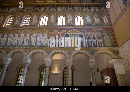 Basilica di Sant Apollinare Nuovo, Ravenna, Provinz Ravenna, Italien Stockfoto