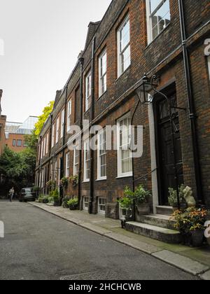 Amen Corner - malerische Häuser aus dem 17th. Jahrhundert, gebaut für die Geistlichen der St. Paul's Cathedral, London, EC4, England, Großbritannien Stockfoto