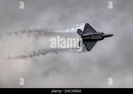 Der Regionalflughafen Arnold Palmer wird vom 29. Bis 30. Mai 2021 Gastgeber der 75th-jährigen Westmoreland County Airshow sein. In diesem Jahr wird die US Navy Blue Stockfoto