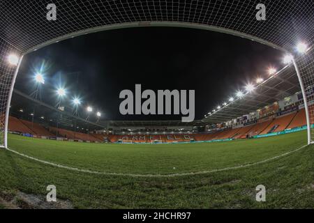 Blackpool, Großbritannien. 29th Dez 2021. Eine allgemeine Ansicht der Bloomfield Road in Blackpool, Vereinigtes Königreich am 12/29/2021. (Foto von Mark Cosgrove/News Images/Sipa USA) Quelle: SIPA USA/Alamy Live News Stockfoto