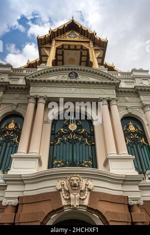 Dusit Maha Prasat Hall - Residenz & Audience Hall wurde vor allem von Kings, Queens & Royal Members an Historical Landmark at Grand Palace, Bangkok genutzt Stockfoto