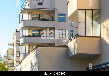 Wohnstadt Carl Legien, Berlin. UNESCO-Weltkulturerbe Stockfoto