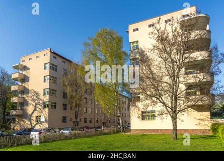 Wohnstadt Carl Legien, Berlin. UNESCO-Weltkulturerbe Stockfoto