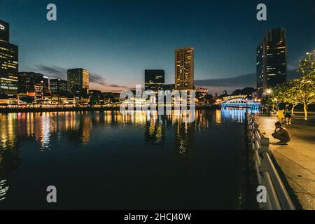 Wunderschöne Aufnahme des Nachthimmels über Boston Stockfoto