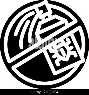 Insektizide freie Glyphe Symbol Vektor Illustration Stock Vektor