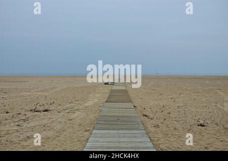 El Cavaió Strand in Arenys de Mar der Maresme Region Provinz Barcelona, Katalonien, Spanien Stockfoto