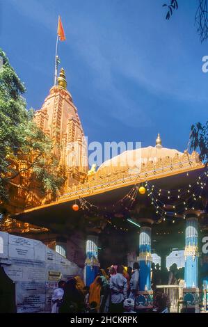 Heritage Architektur-Lord Brahma Tempel, Pushkar, Eleven Kilometer von Ajmer Rajasthan, Indien Stockfoto