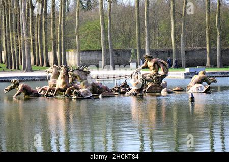 Apollo-Brunnen, zeigt den sonnengott, der seinen Wagen fährt, um den Himmel zu beleuchten, Paris (Frankreich) Stockfoto