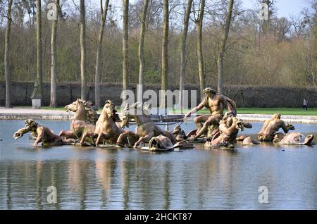 Apollo-Brunnen, zeigt den sonnengott, der seinen Wagen fährt, um den Himmel zu beleuchten, Paris (Frankreich) Stockfoto