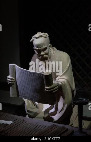 Peking, 022019. Der Konfuzius-Tempel in Peking ist der Ort, an dem die Menschen Konfuzius während der Yuan-, Ming- und Qing-Dynastien huldigten. Stockfoto