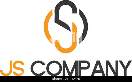 Moderne anfängliche JS UNTERNEHMEN Vektor-Stil Logo-Design Stock Vektor