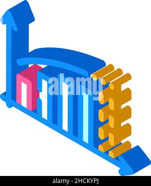 Infografik zur Darstellung des isometrischen Symbolvektors für passives Einkommen Stock Vektor