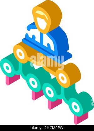 Referenz für passive Einkommen isometrische Symbolvektor Illustration Stock Vektor