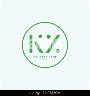 Kreatives modernes KZ Buchstabe Business Logo Design Alphabet Symbol Vektor-Symbol. Kreative elegante Buchstaben KZ-Logo-Vorlage. Stock Vektor